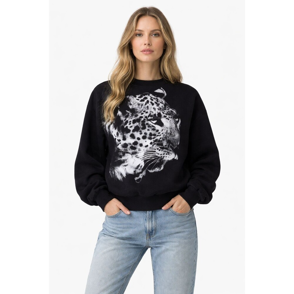 AllSaints Kiara Cygnet Jaguar Graphic Cutout Sweatshirt Women’s Small